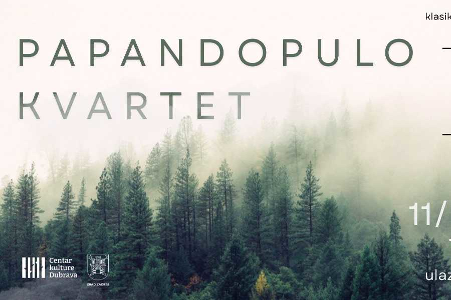 Zagreb - mojzagreb.info, Događanja - Koncert Papandopulo kvarteta 11. rujna 2026. godine u Kulturnom centru Dubrava