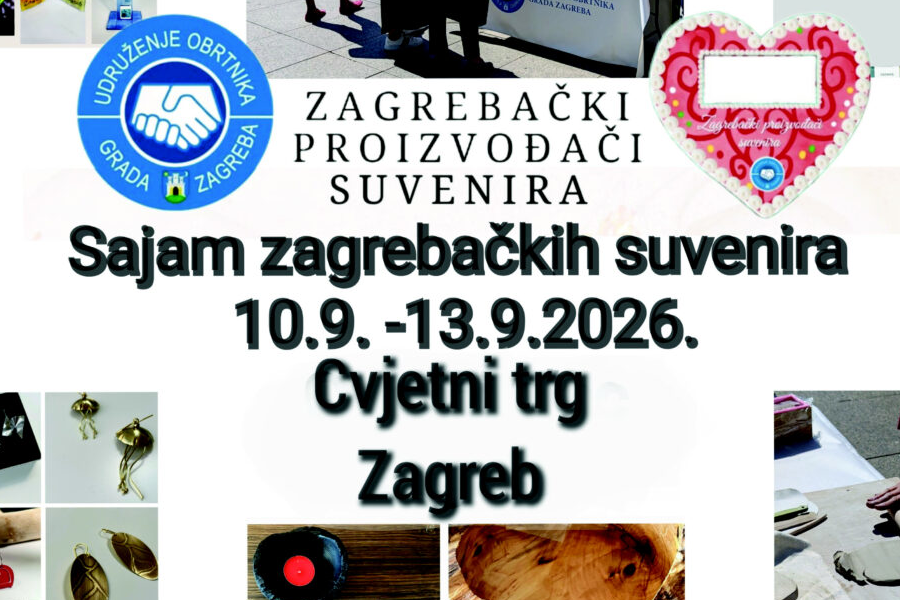 Zagreb - mojzagreb.info, Obavijesti - Sajam zagrebačkih suvenira od 10. do 13. rujna 2026. godine na Cvjetnom trgu