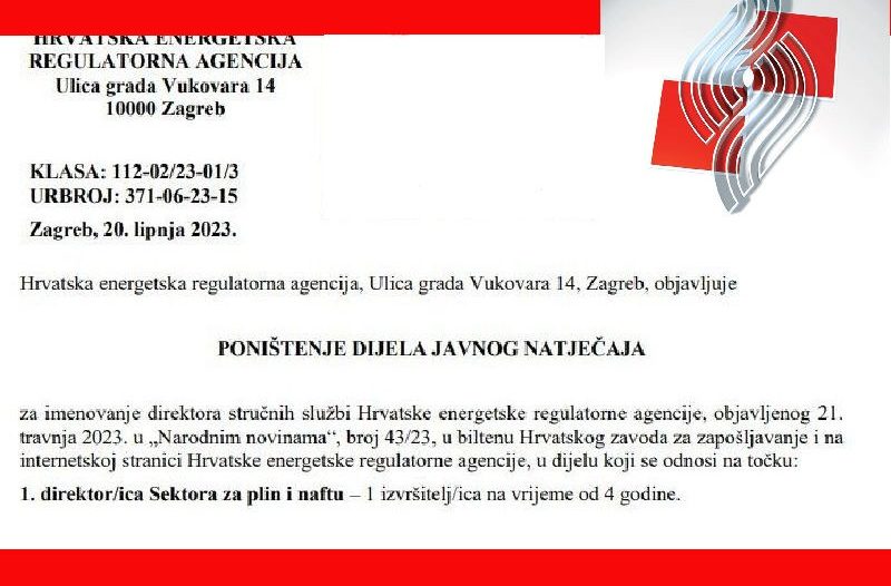 Zagreb - mojzagreb.info - HERA - CILJANO NEPOPUNJENA POZICIJA DIREKTORA SEKTORA ZA NAFTU I PLIN! - piše Anđelko Jeličić
