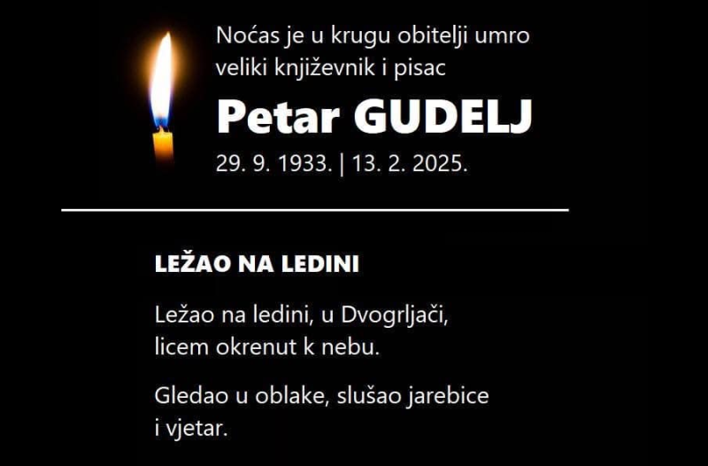 Zagreb - mojzagreb.info - Noćas je umro Petar Gudelj jedan od najvećih hrvatskih pjesnika i književnika