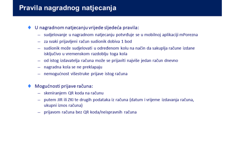 Zagreb - mojzagreb.info, Gospodarstvo - Vlada RH i Porezna uprava od danas opet pokrenuli nagradno natjecanje 