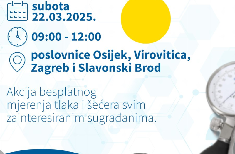 Zagreb - mojzagreb.info, Događanja - OTOS ortopedska tehnika poziva građane na besplatno mjerenje šećera u krvi i krvnog tlaka