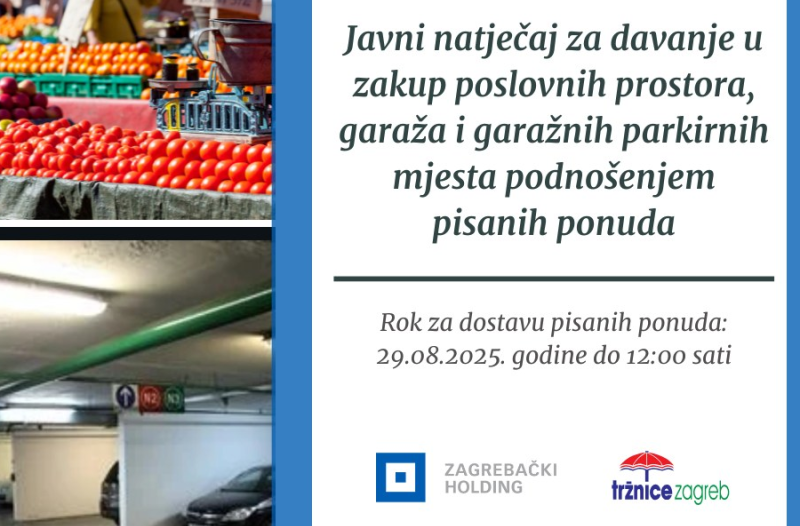 Zagreb - mojzagreb.info - Grad Zagreb raspisao javni natječaj za davanje u zakup poslovnih prostora, garaža i garažnih parkirnih mjesta