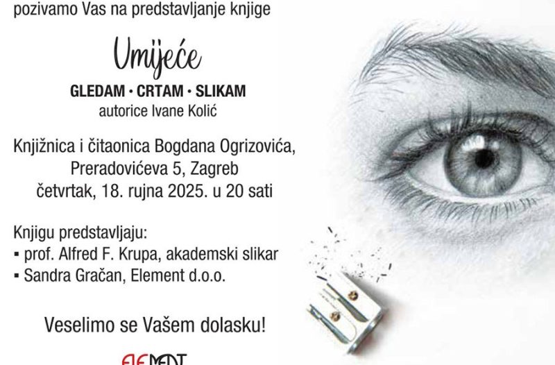 Zagreb - mojzagreb.info - Ivana Kolić predstaviti će svoju knjigu ”Umijeće – gledam, crtam, slikam” u Zagrebu
