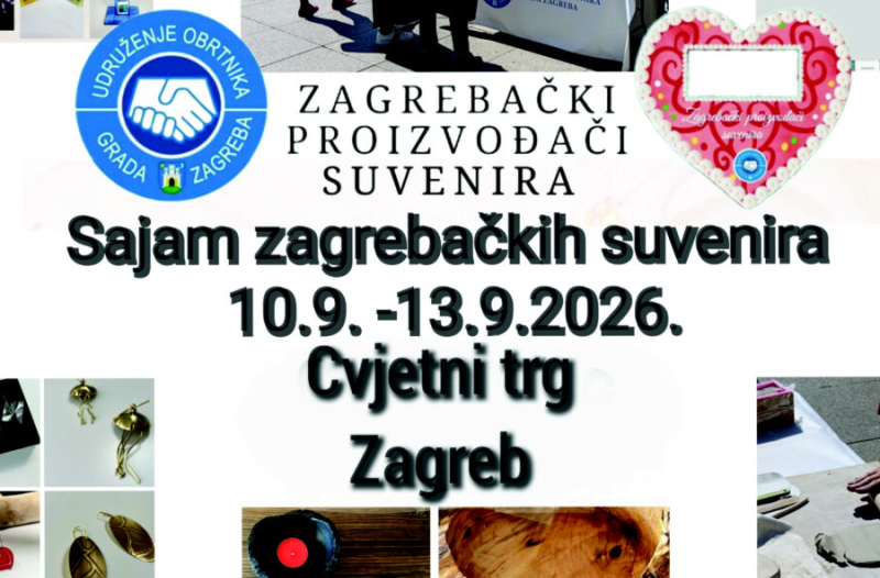Zagreb - mojzagreb.info, Obavijesti - Sajam zagrebačkih suvenira od 10. do 13. rujna 2026. godine na Cvjetnom trgu