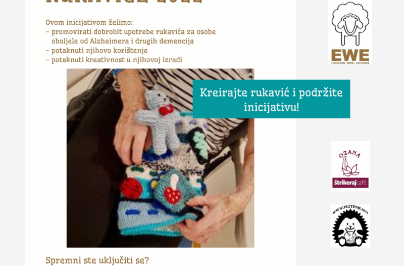 Zagreb - mojzagreb.info - OZANOVCI izrađuju šarene rukaviće za oboljele od Alzheimera i drugih demencija i šire ih Europom