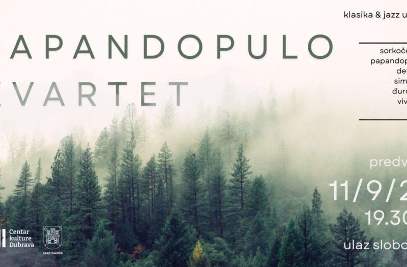 Zagreb - mojzagreb.info, Događanja - Koncert Papandopulo kvarteta 11. rujna 2026. godine u Kulturnom centru Dubrava
