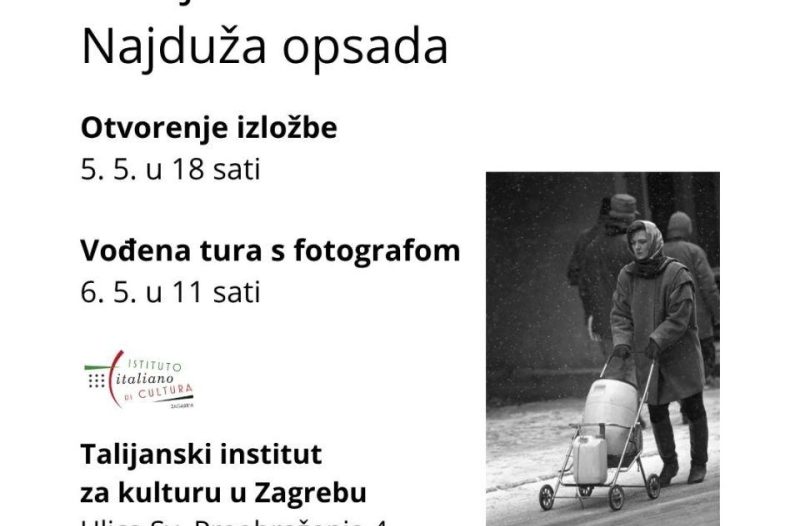 Zagreb - mojzagreb.info, Događanja - Od traume do kolektivnog sjećanja - fotograf opsade Sarajeva dolazi u Zagreb