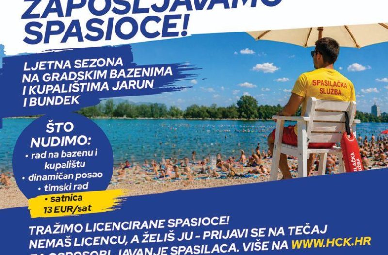 Zagreb - mojzagreb.info, Događanja - Grad Zagreb traži spasioce za gradska kupališta i bazene - nudi se vrhunska satnica!