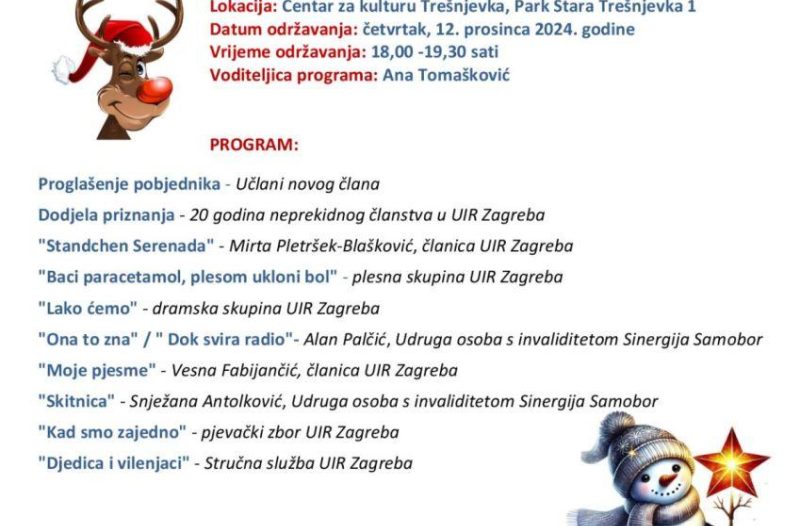 Zagreb - mojzagreb.info, Obavijesti - I MI SMO ZVIJEZDE je nadolazeća kulturno-zabavna priredba Udruge invalida rada Zagreba (UIR Zagreba)