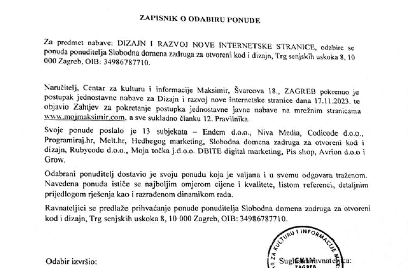 Zagreb - mojzagreb.info, Politika - Kako su u Centru za kulturu Maksimir Tomaševićevci dodijelili posao stranačkoj zadruzi koja to očito ne može obaviti...