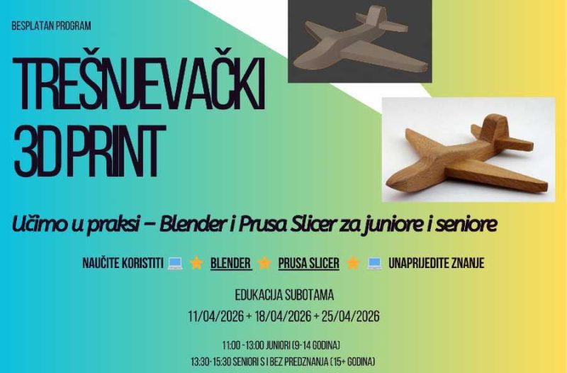 Zagreb - mojzagreb.info - 2. Trešnjevački 3D Print - Besplatne radionice 3D modeliranja i printanja za sve generacije!