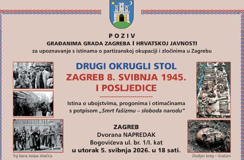 Zagreb - mojzagreb.info - Poziv na Drugi otvoreni okrugli stol o temi Zagreb 8. svibnja 1945. i posljedice
