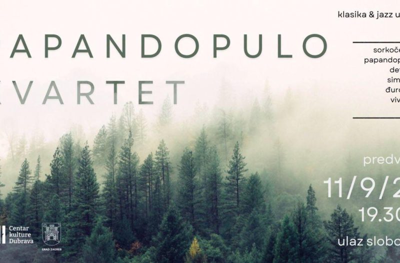 Zagreb - mojzagreb.info, Događanja - Koncert Papandopulo kvarteta 11. rujna 2026. godine u Kulturnom centru Dubrava