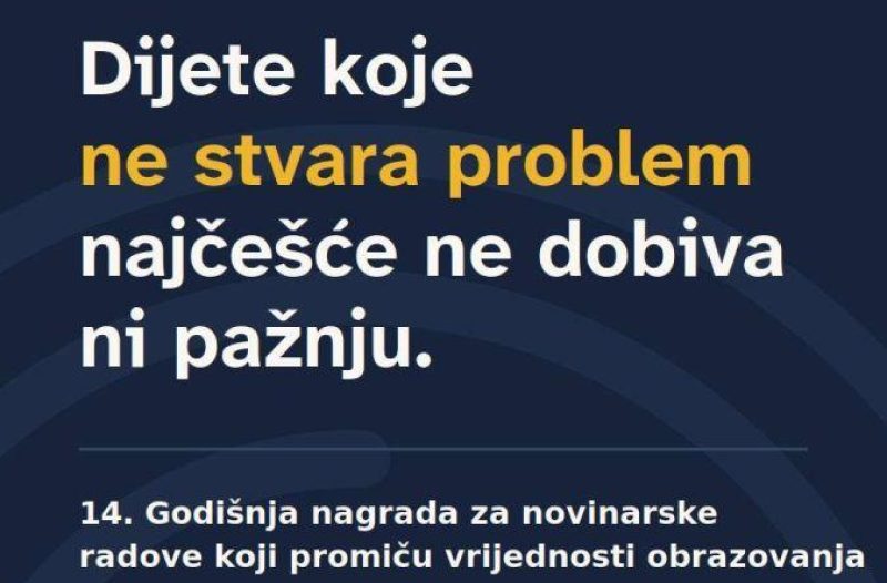 Zagreb - mojzagreb.info, Oglasi i natjecaji - Prijavi novinarski rad za 14. Godišnju nagradu za novinarske radove koji promiču vrijednosti obrazovanja
