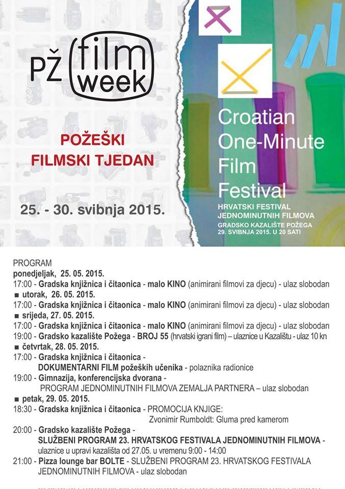 Zagreb - mojzagreb.info, Obavijesti - Požeški filmski tjedan