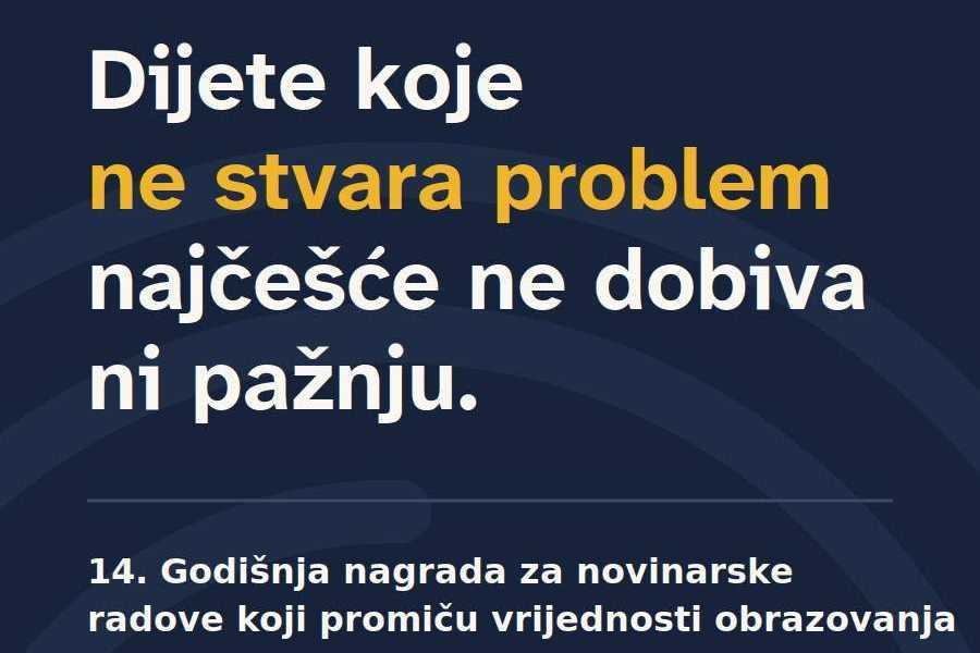 Zagreb - mojzagreb.info, Oglasi i natjecaji - Prijavi novinarski rad za 14. Godišnju nagradu za novinarske radove koji promiču vrijednosti obrazovanja